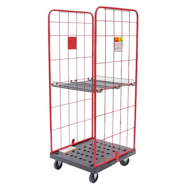 Effizient 23 in DC Cart, xenon roll-base, 2 TPR swivel casters w/brake, 2 TPR rigid casters, 1 wire shelf EF 23DCx125TP0 - main